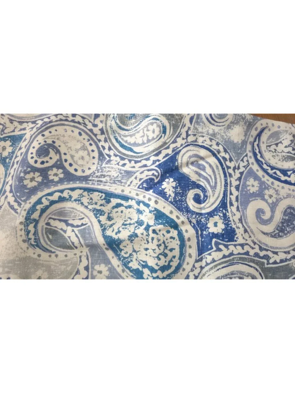 Belle Maison 3.375 Y Pippa Sapphire Blue Fabric Cotton Discontinued Paisley Home